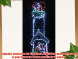 Santa Climbing Chimney Rope Light Christmas Decoration With Multi LED Lights - 120cm x 40cm
