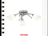 Searchlight Electric - Contemporary IP44 Bathroom Ceiling Light in Polished Chrome - 4483-3CC