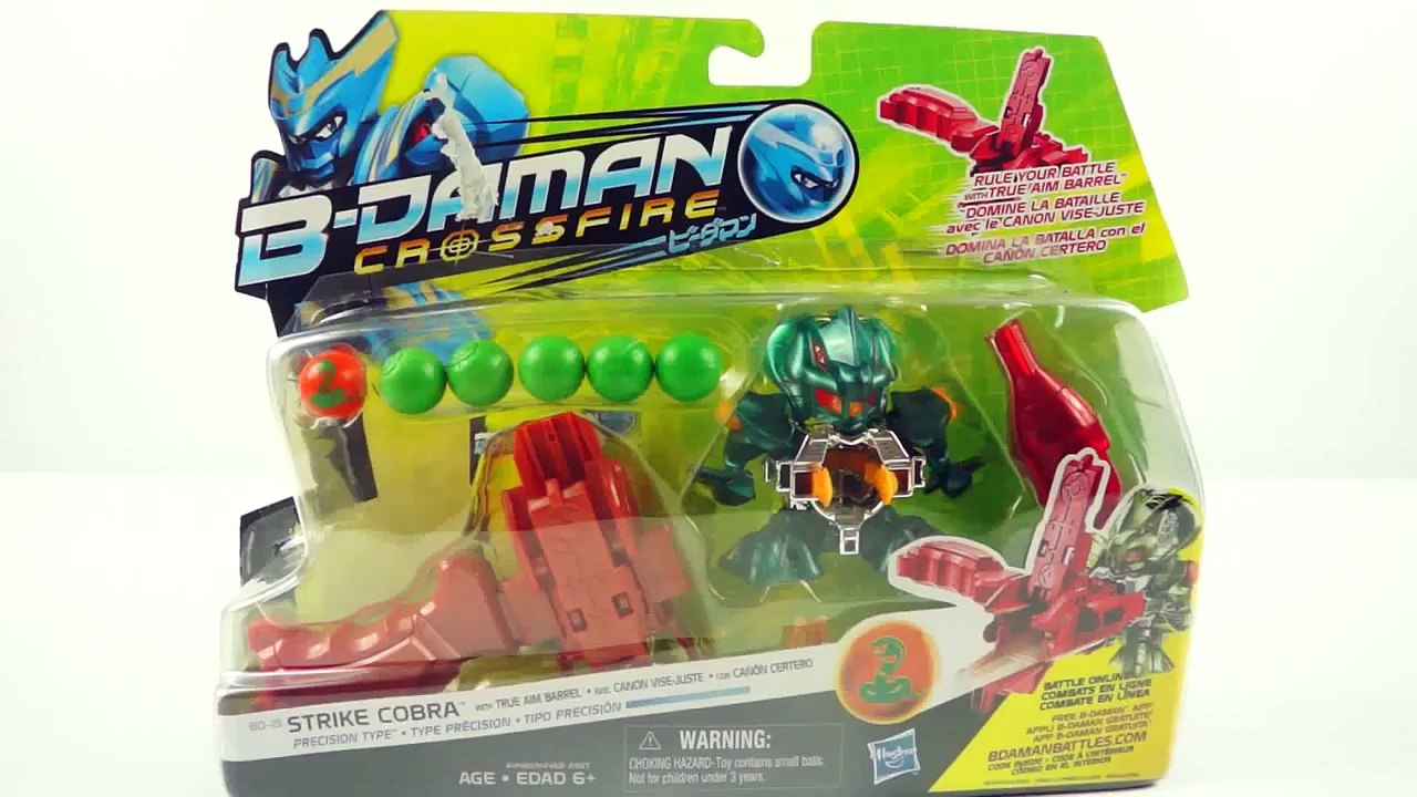 B-Daman Crossfire BD-15 Strike Cobra Figure with True Aim Barrel Hasbro Toys Review