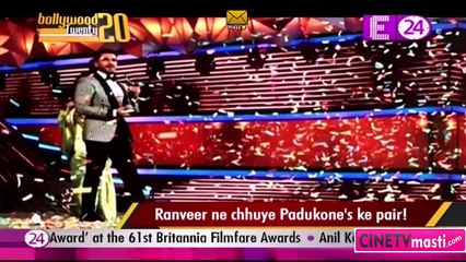 Ranveer Ne Chhuye Padukone's Ke Pair! 16th January 2016  cinetvmasti.com
