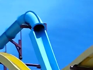 NEAR DEATH Waterslide Accident: Launch and Fall