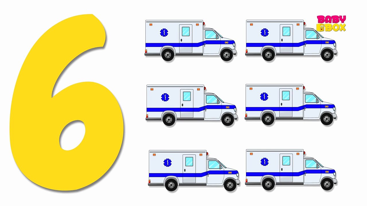 Ambulances Numbers | Learn numbers from 1 to 7 | Number Song