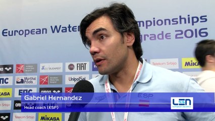 Interviews after Spain won by 14:3 against Malta – Men Ranking Round, Belgrade 2016 European Championships