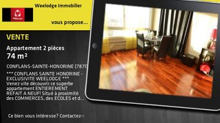 A vendre - Appartement - CONFLANS-SAINTE-HONORINE (78700) - 2 pièces - 74m²