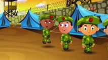 Five Little Soliders - ENGLISH Nursery Rhymes | Cartoon Animated Rhymes For Kids
