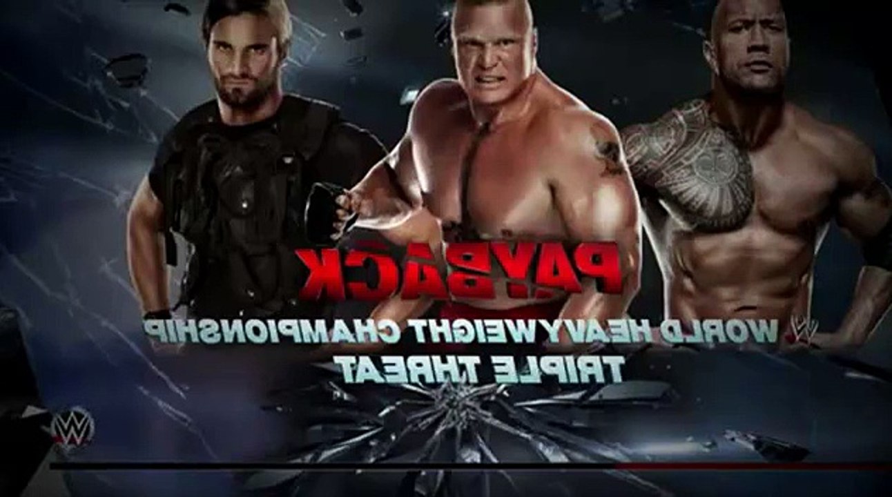 WWE 2016  BROCK LESNAR VS THE ROCK TRIPLE MATCH 1