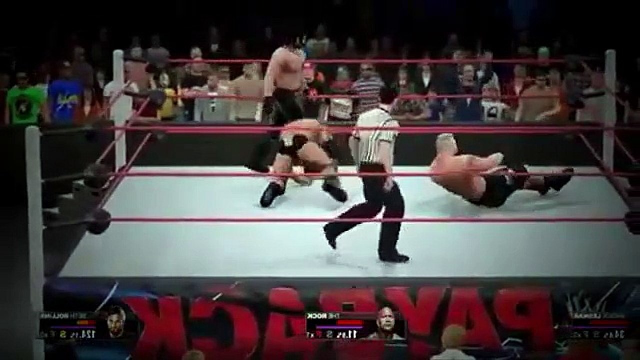 WWE 2K16 BROCK LESNAR VS THE ROCK TRIPLE MATCH