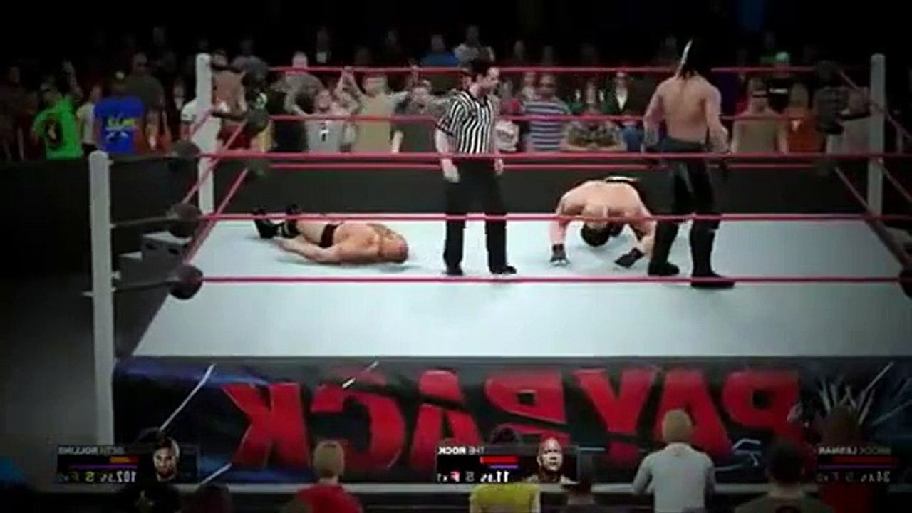WWE 2K16 BROCK LESNAR VS THE ROCK TRIPLE MATCH 654