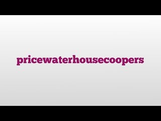 pricewaterhousecoopers meaning and pronunciation