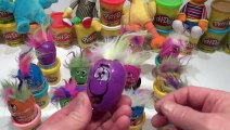 Play Doh BUBBLE GUPPIES SURPRISE EGGS Stacking Cups Pocoyo Disney Frozen HelloKitty Kinder