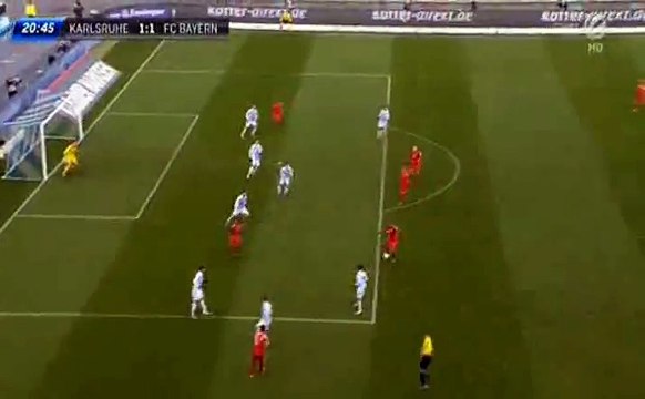 Arturo Vidal Goal - Karlsruher 1 - 1 Bayern Munich - Club Friendly - 16-01-2016