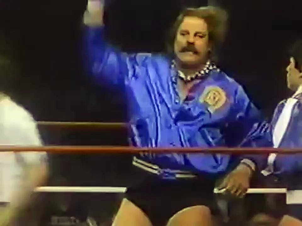Tito Santana & Blackjack Mulligan in action   Championship Wrestling Feb 9th, 1985