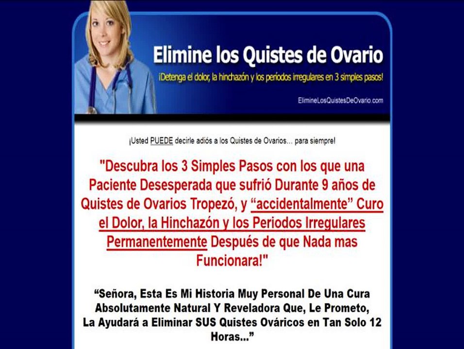 Elimine los Quistes de Ovários