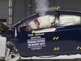 2008 Nissan Sentra moderate overlap IIHS crash test