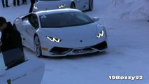 Lamborghini Huracán LP610 4 Driving On Ice Accelerations, Sideways & More