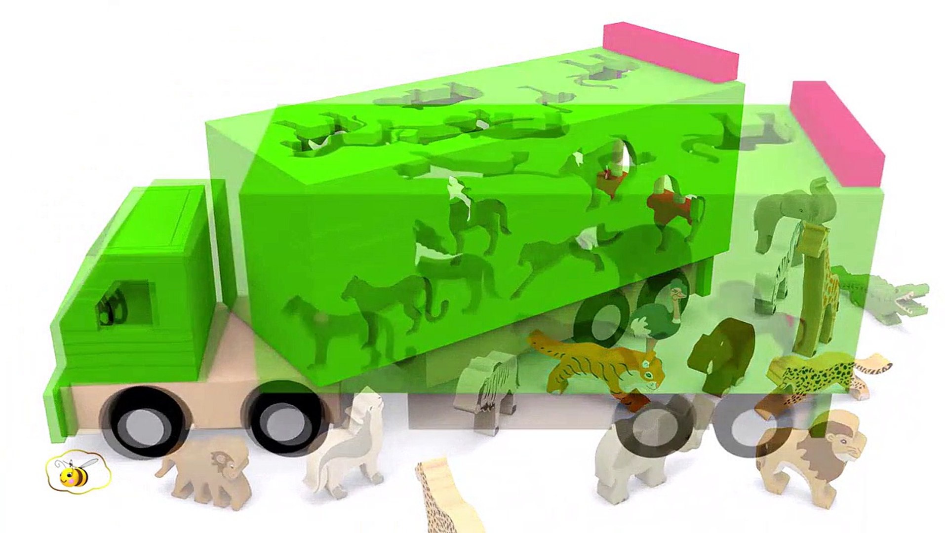 ⁣Apprendre les animaux sauvages en français. Vidéos éducatives dessins animés pour bébé. Learn Frenc