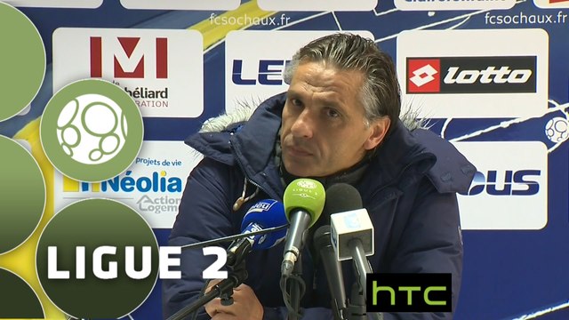 Conférence de presse FC Sochaux-Montbéliard - Chamois Niortais (2-3) : Albert CARTIER (FCSM) - Régis BROUARD (CNFC) - 2015/2016