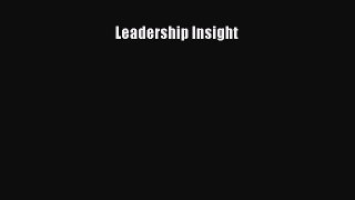 Read Leadership Insight Ebook Online