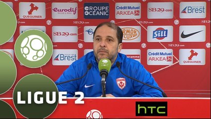Conférence de presse Stade Brestois 29 - AS Nancy Lorraine (1-1) : Alex  DUPONT (BREST) - Pablo  CORREA (ASNL) - 2015/2016
