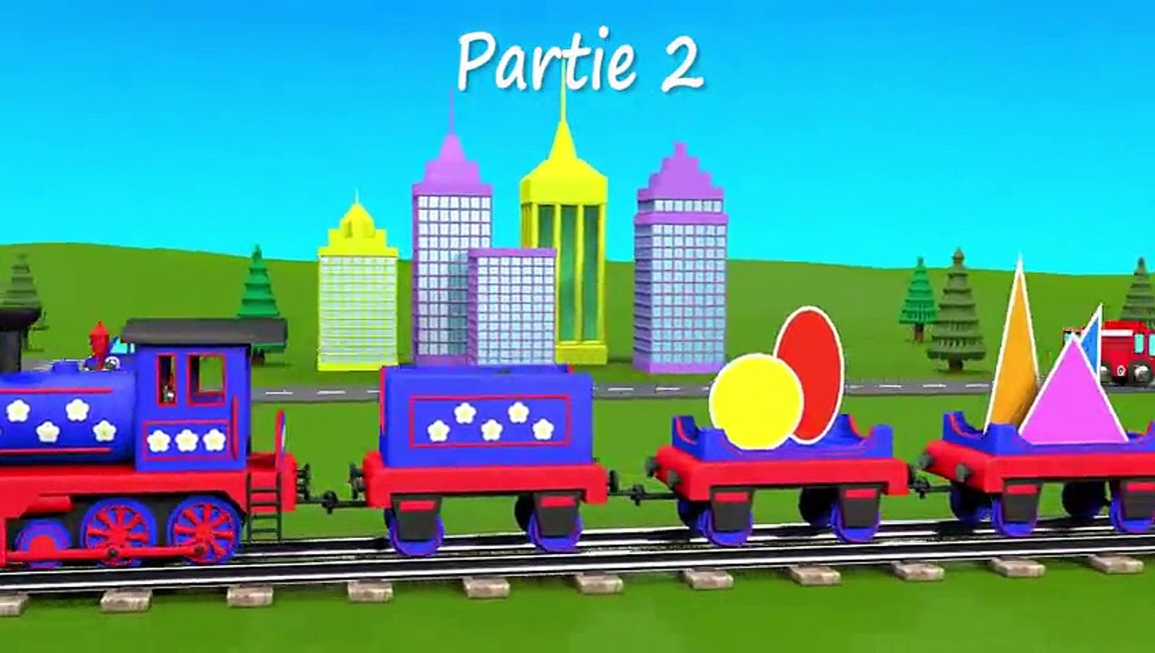Dessins animés éducatifs. Apprenez les formes géométriques avec le train Tchou-Tchou - 2 !  Fun Fan FUN Videos