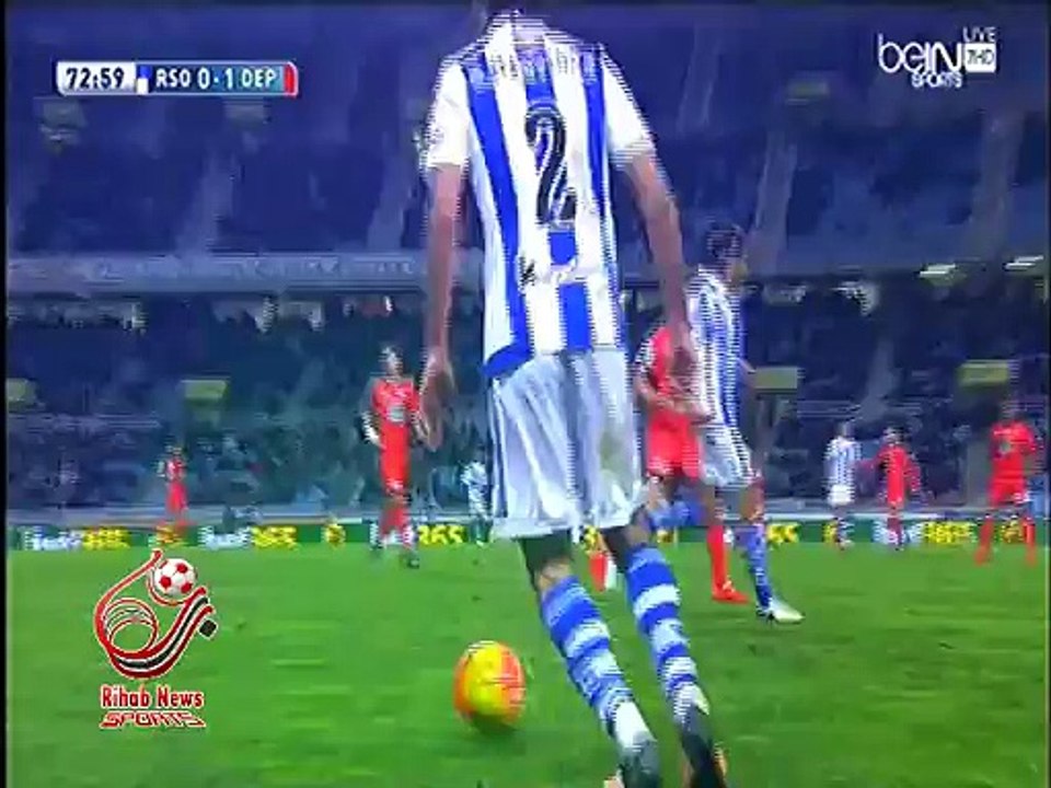 اهداف مباراة (  ريال سوسييداد	1-1 ديبورتيفو لاكورونا ) الدوري الاسبانى