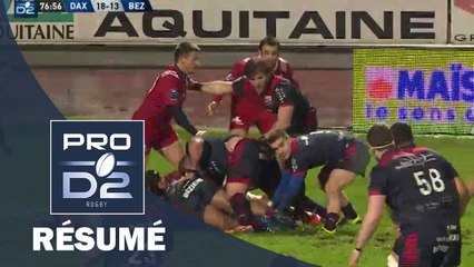 PRO D2 - Résumé Dax-Béziers: 18-20 - J15 - Saison 2015/2016