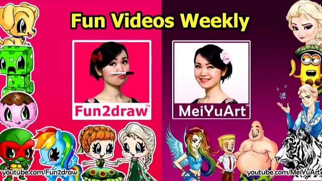 Cute CREEPER! How to Draw a Minecraft Creeper Fun2draw style