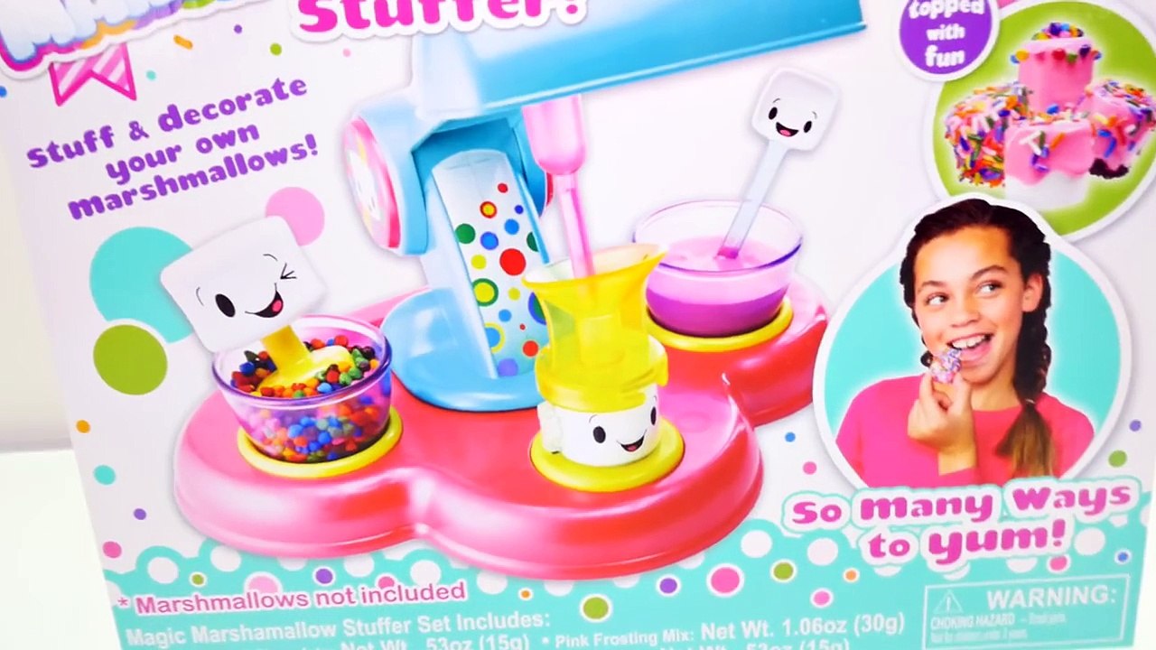 Magic Marshmallow Stuffer Machine! Making Sweet Stuff with Sprinkles Frosting Cookies & Ca
