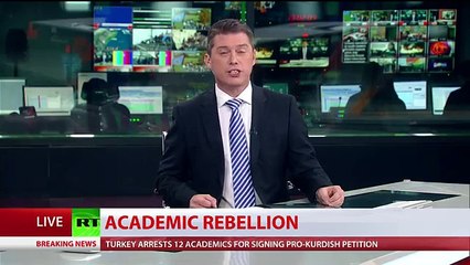Turkey detains 12 academics for petition against anti-Kurdish military campaign (FULL HD)