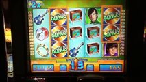 THE MONKEES Slot Machine with BONUS RETRIGGERED and a BIG WIN Las Vegas Casino