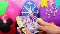 Giant Play Doh Surprise EGGS Disney Princess Magic Clip Dolls, Frozen, Little Mermaid & Bi