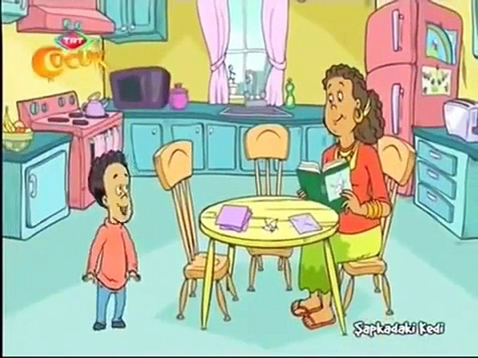 Şapkadaki Kedi Çizgi Film TRT Çocuk Kağıt peşinde