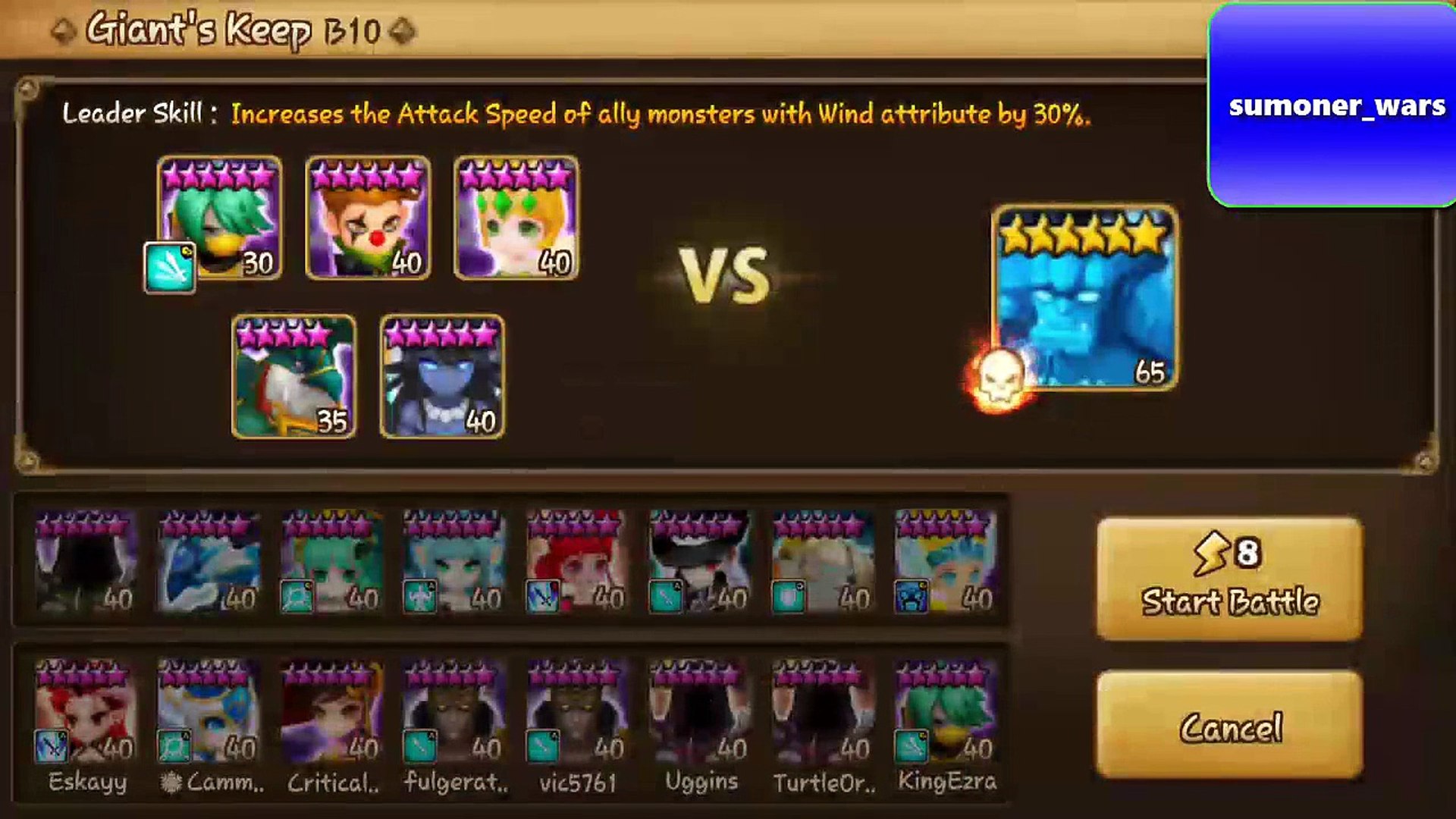 ⁣top war in sumoners wars