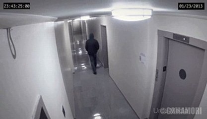 Guard Of A Morgue Attacked By Ghost Caught On CCTV