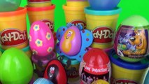20 SURPRISE EGGS KINDER DISNEY CARS SPONGEBOB SPIDERMAN BEN 10 PLAY DOH EGG SURPRISES VIDEO