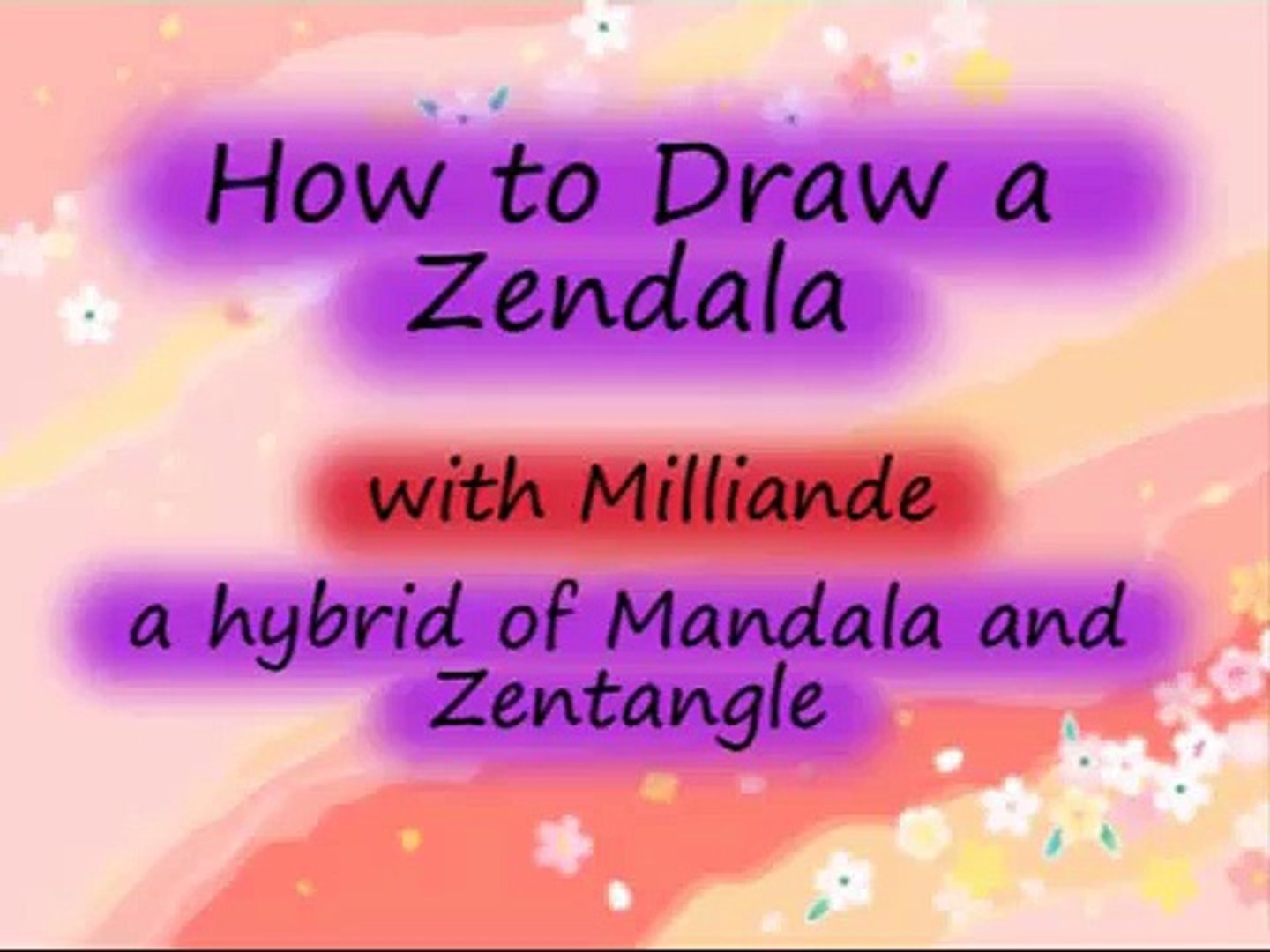Zendalas How to Draw a Mandala Zentangle Style