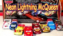 Pixar Cars Neon Speed Lightning McQueen,Migual Camino, Raoul Caroule and Shu Todoroki 4 Ca