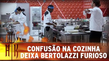 Confusão na cozinha deixa Bertolazzi furioso