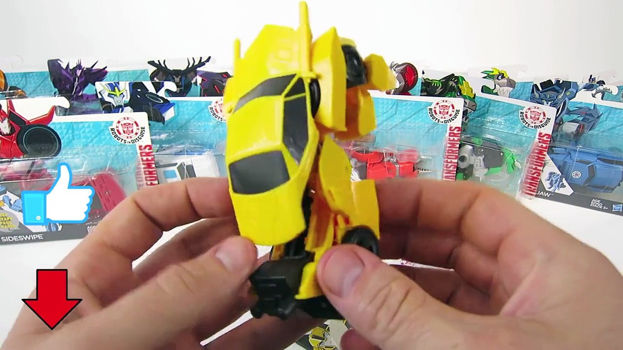 TRANSFORMERS ROBOTS IN DISGUISE 1 STEP ACTION FIGURES BUMBLEBEE SIDESWIPE STRONGARM PROWL