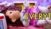 LUCY BROKEN! Baby Alive Doll Breaks EVERYTHING ❤ Broken Leg, Wheel Chair & Doc McStuffins Hospital