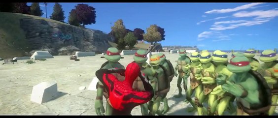 Spiderman vs Teenage Mutant Ninja Turtles ARMY (Superior Spider Man)