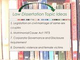 Law Dissertation Topics Ideas