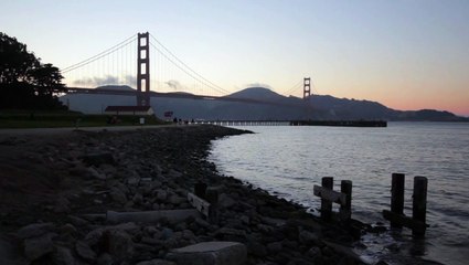 Sunset over San Francisco's Golden Gate Bridge