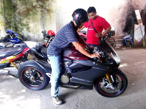 Ducati 1199 Panigale S ABS Carbon Fairings full case with Austin Racing AR22 Inconel Full System