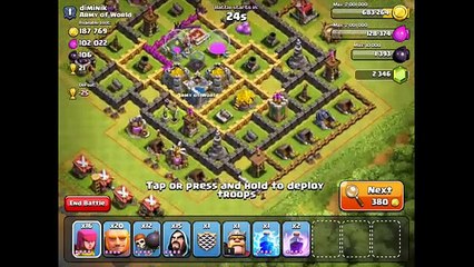Clash of Clans Attacks - Town Hall 7 Attack Strategy! Part 2 of 2! - Video Dailymotion