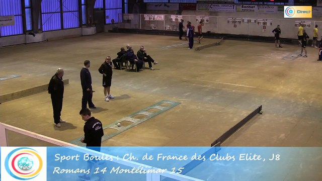 Troisième tour, tir rapide en double, Club Elite Masculin J8, Romans vs Montélimar, Sport-Boules, saison 2015-2016