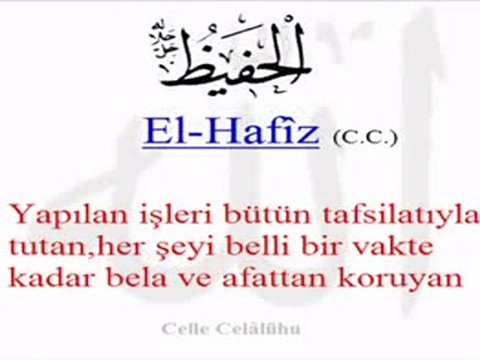 Allah'ın Güzel Isimleri - Esma'ül Hüsna