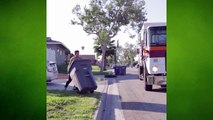 Garbage Truck Hitchhiking