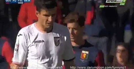 Siniša Anđelković Gets RED CARD Genoa 1-0 Palerno Serie A