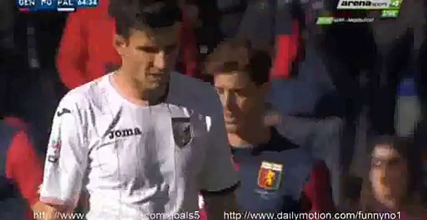 Red Card Siniša Anđelković  Genoa 1-0 Palerno Serie A